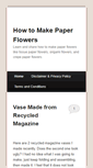 Mobile Screenshot of howtomakepaperflowers101.com